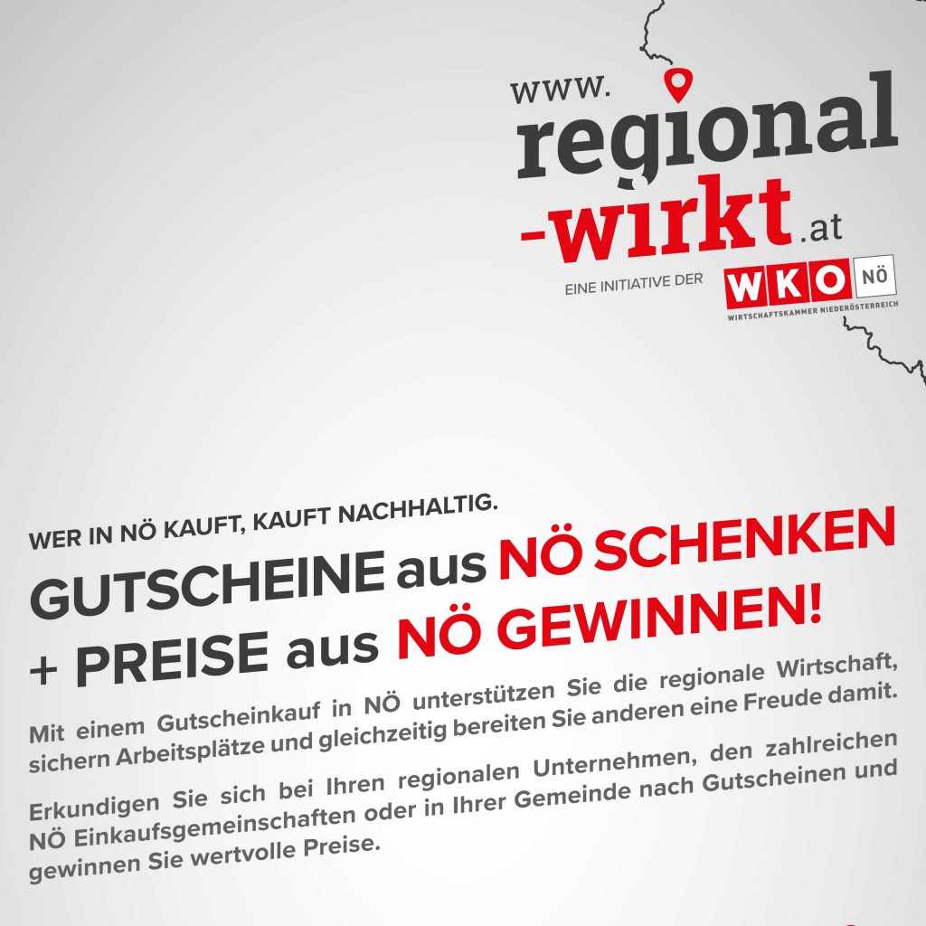 Regional wirkt - Gutscheine aus NÖ schenken und gewinnen